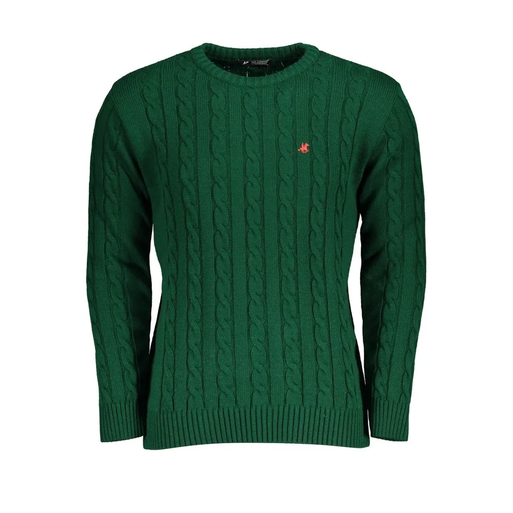 U.S. Grand Polo Men's Green Fabric Sweater