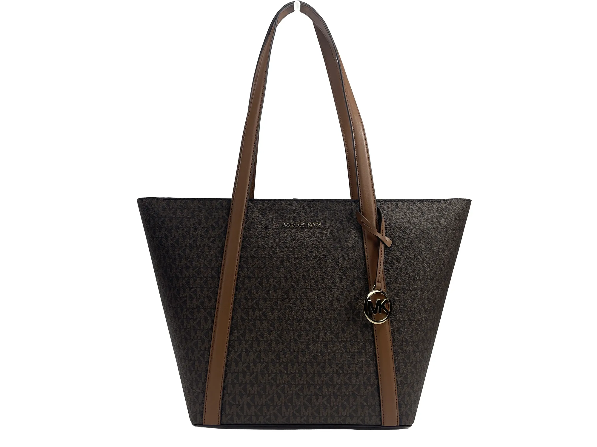 Michael Kors Women's Large Pratt Brown Shoulder Zip Tote Bag