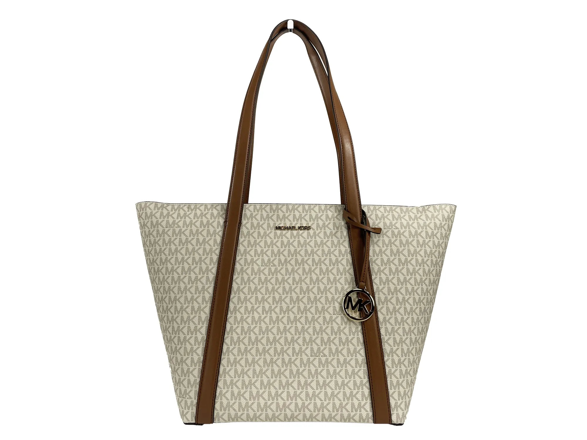 Michael Kors Women's Large Pratt Vanilla Shoulder Zip Tote Bag