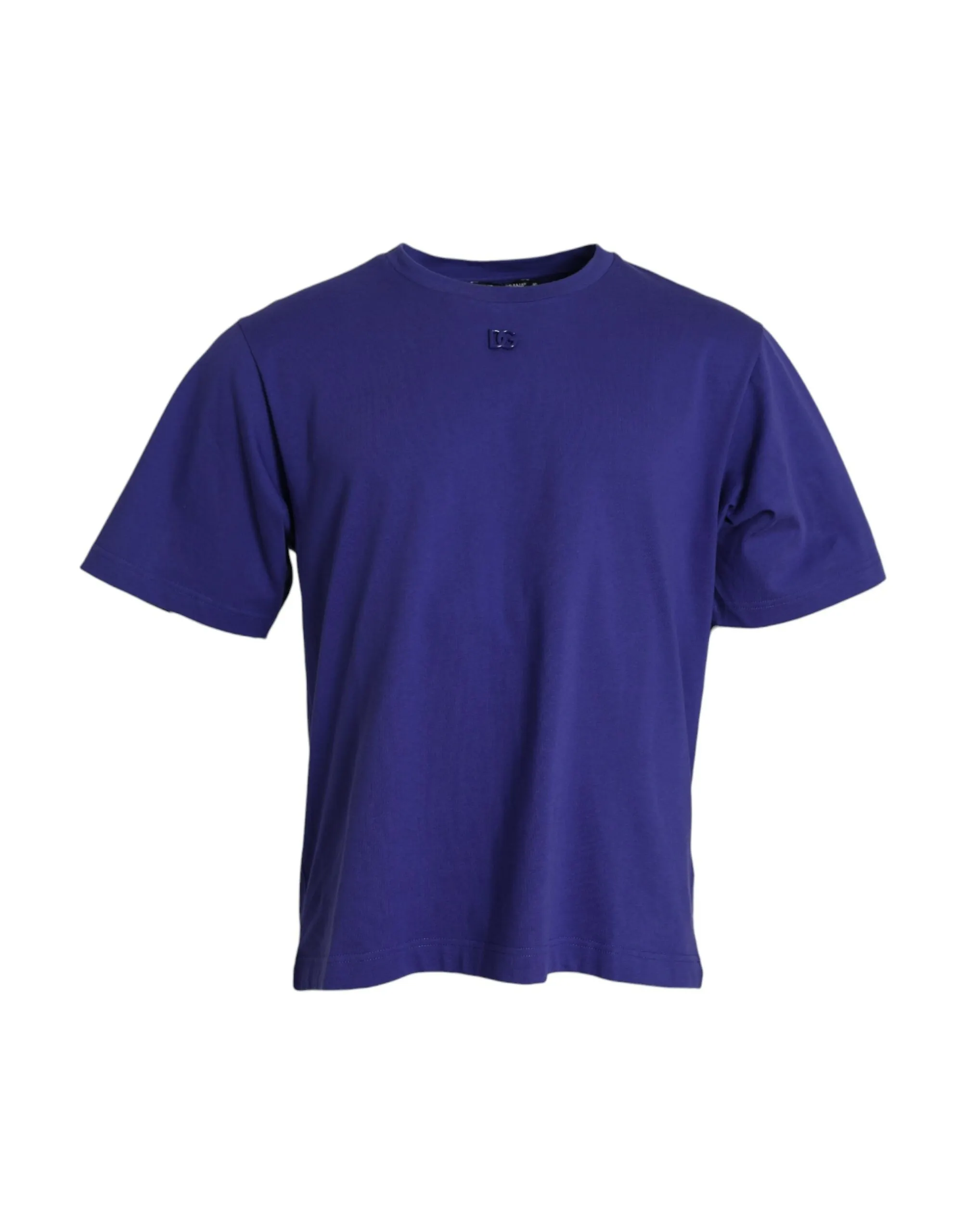 Dolce & Gabbana Men's Royal Blue Logo Crew Neck Short Sleeve T-shirt