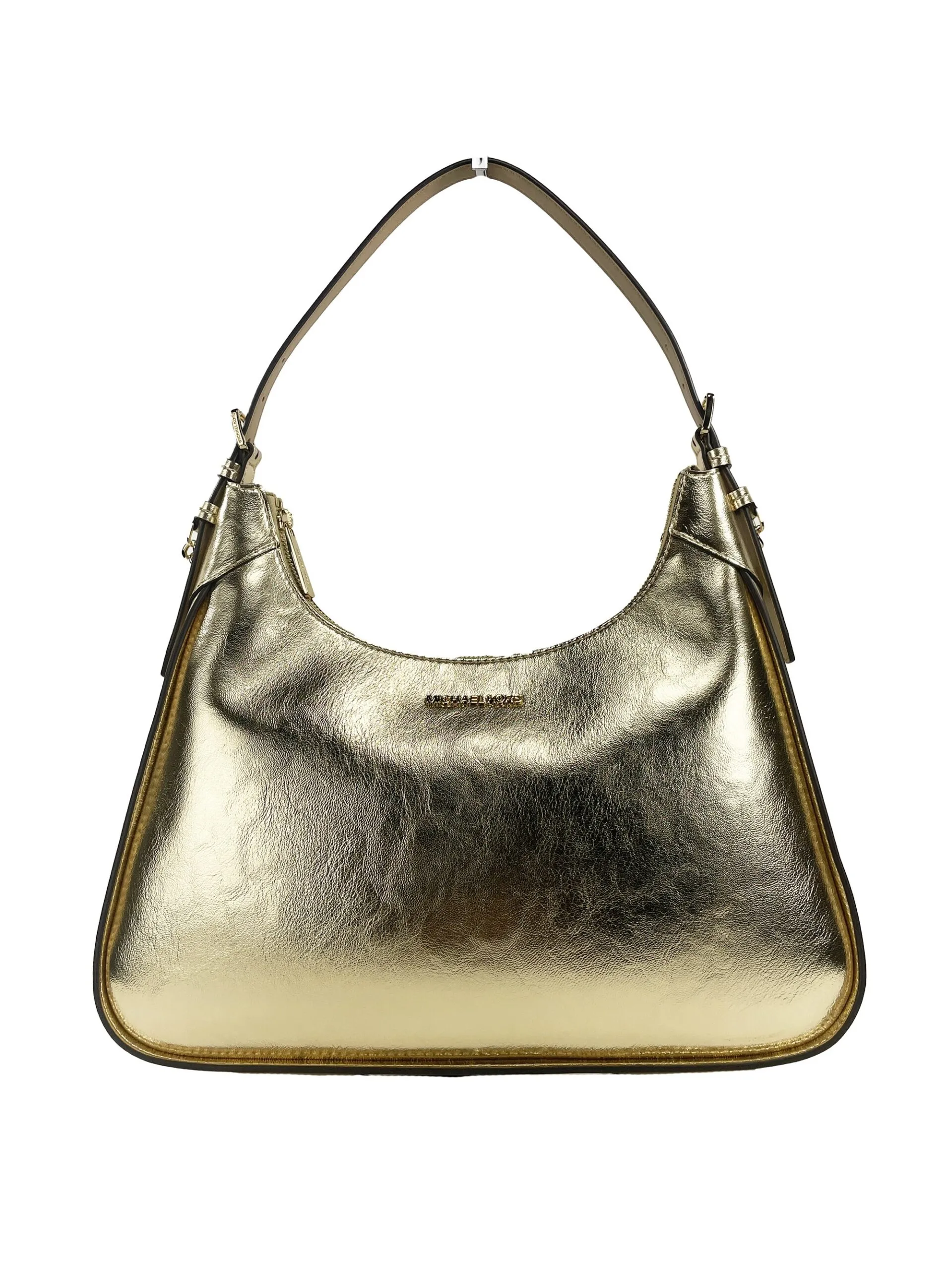Michael Kors Women's Wilma Large Smooth Leather Chain Shoulder Bag Purse Gold
