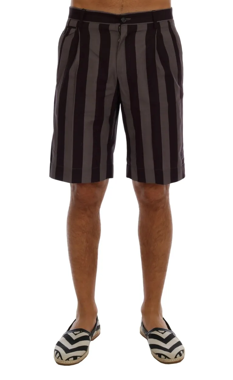 Dolce & Gabbana Men's Casual Striped Cotton Shorts