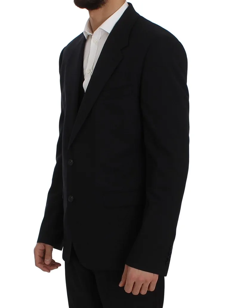 Dolce & Gabbana Men's Elegant Slim Fit Sapphire Wool Blazer