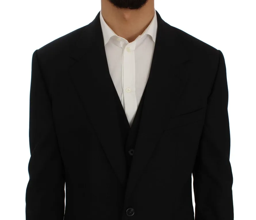 Dolce & Gabbana Men's Elegant Slim Fit Sapphire Wool Blazer