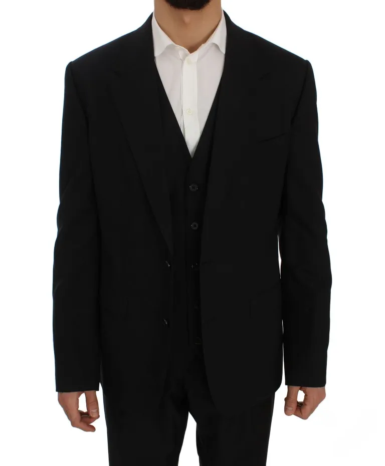 Dolce & Gabbana Men's Elegant Slim Fit Sapphire Wool Blazer