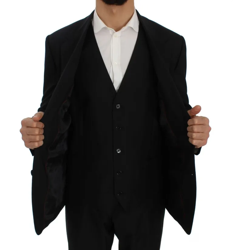 Dolce & Gabbana Men's Elegant Slim Fit Sapphire Wool Blazer
