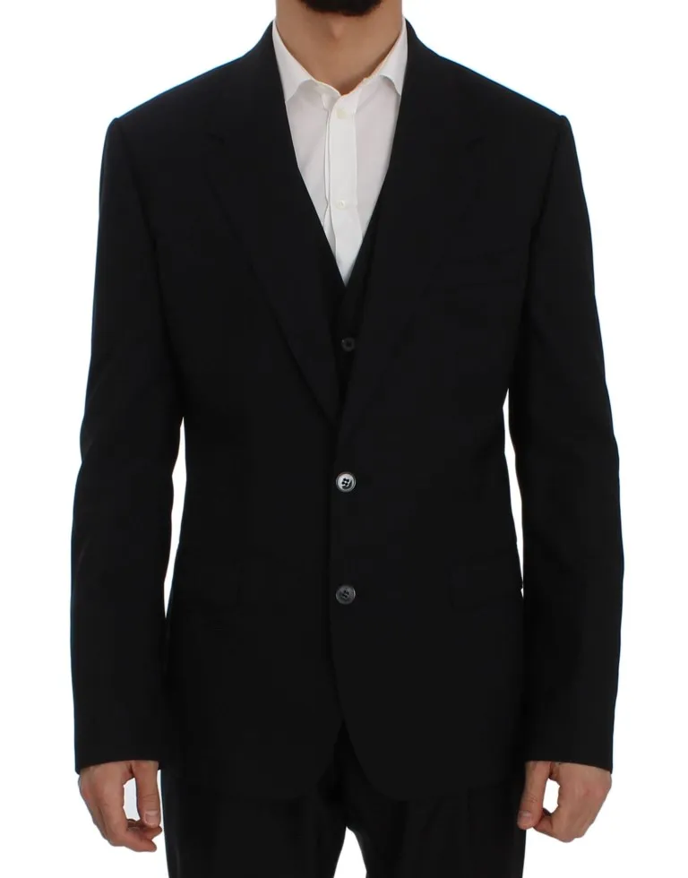 Dolce & Gabbana Men's Elegant Slim Fit Sapphire Wool Blazer