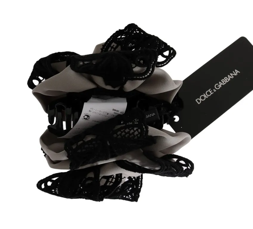 Dolce & Gabbana Women's Elegant Floral Lace Hair Claw