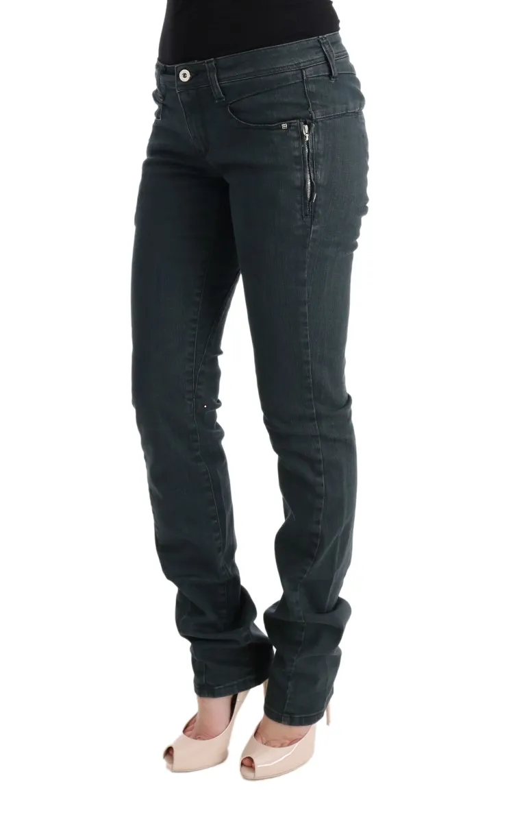 Costume National Women's Chic Superslim Gray Cotton Jeans