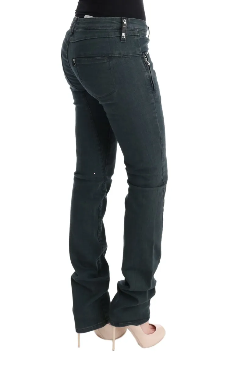 Costume National Women's Chic Superslim Gray Cotton Jeans