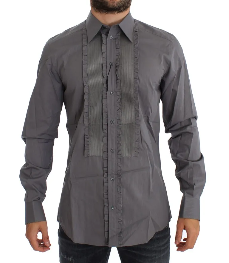 Dolce & Gabbana Men's Elegant Slim Fit Cotton Dress Shirt
