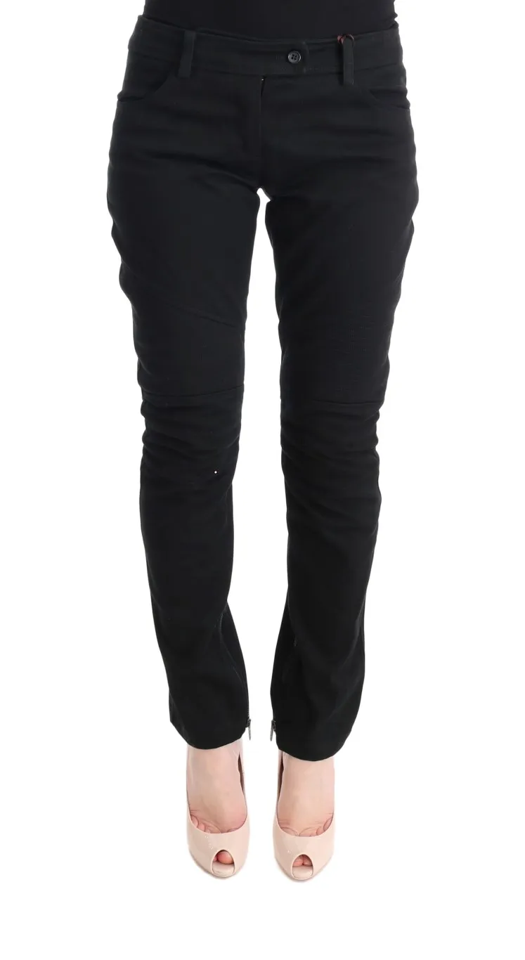 Ermanno Scervino Women's Chic Black Slim Fit Trousers