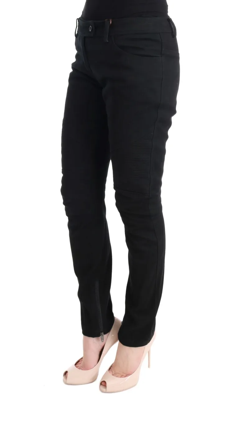 Ermanno Scervino Women's Chic Black Slim Fit Trousers