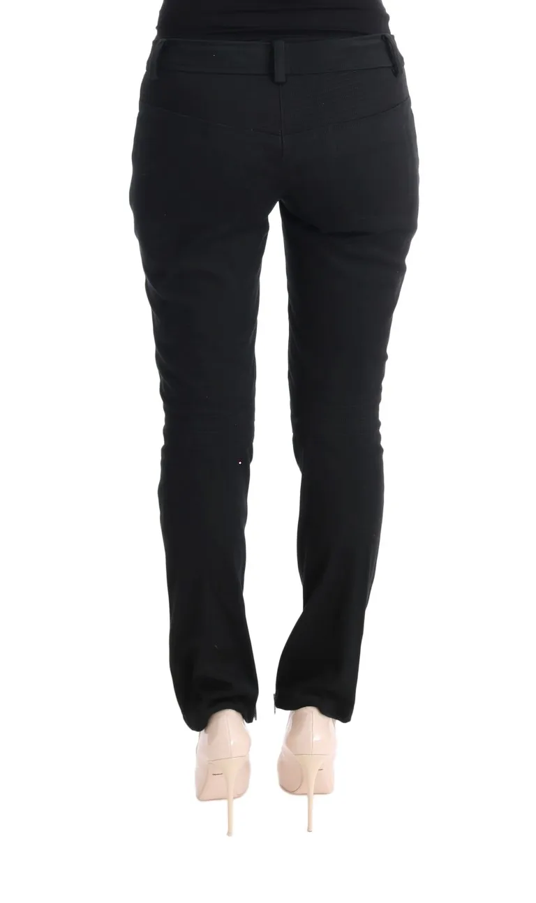 Ermanno Scervino Women's Chic Black Slim Fit Trousers