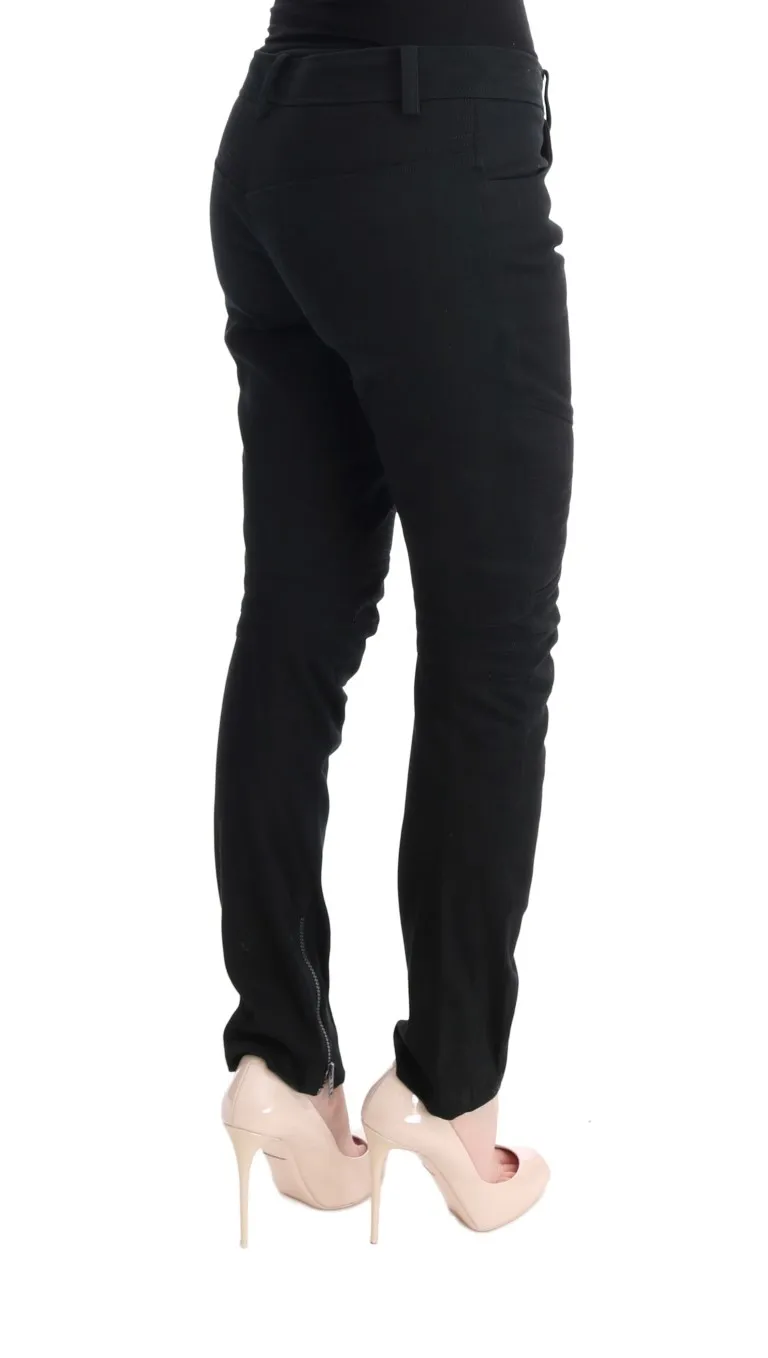 Ermanno Scervino Women's Chic Black Slim Fit Trousers
