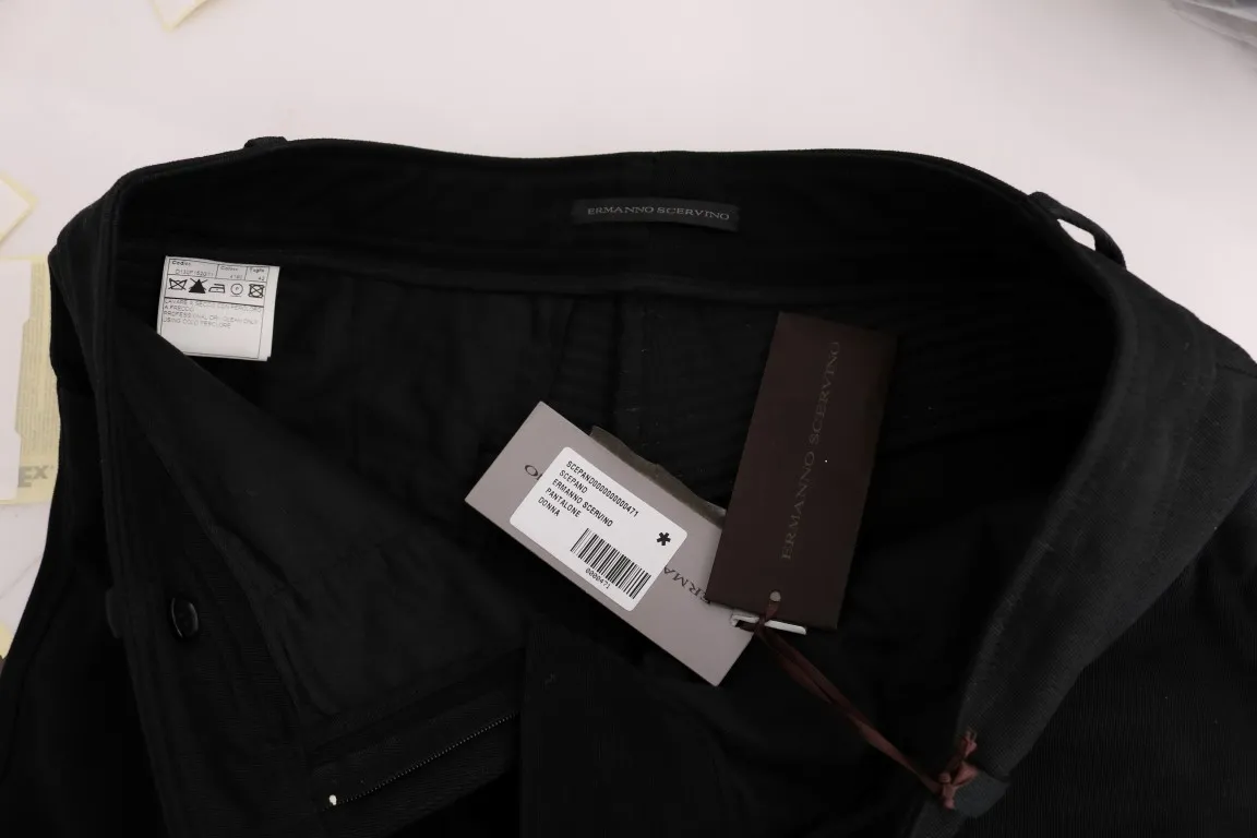 Ermanno Scervino Women's Chic Black Slim Fit Trousers