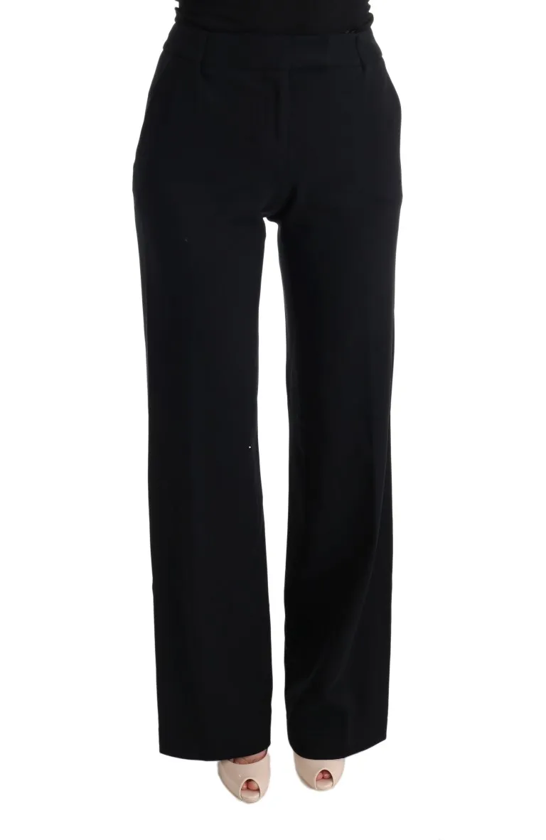 Ermanno Scervino Women's Chic Black Bootcut Formal Pants