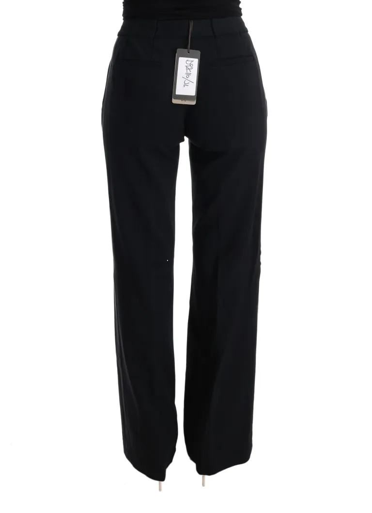 Ermanno Scervino Women's Chic Black Bootcut Formal Pants