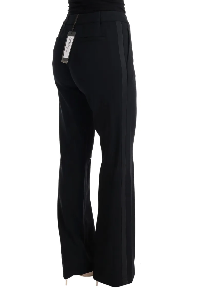 Ermanno Scervino Women's Chic Black Bootcut Formal Pants
