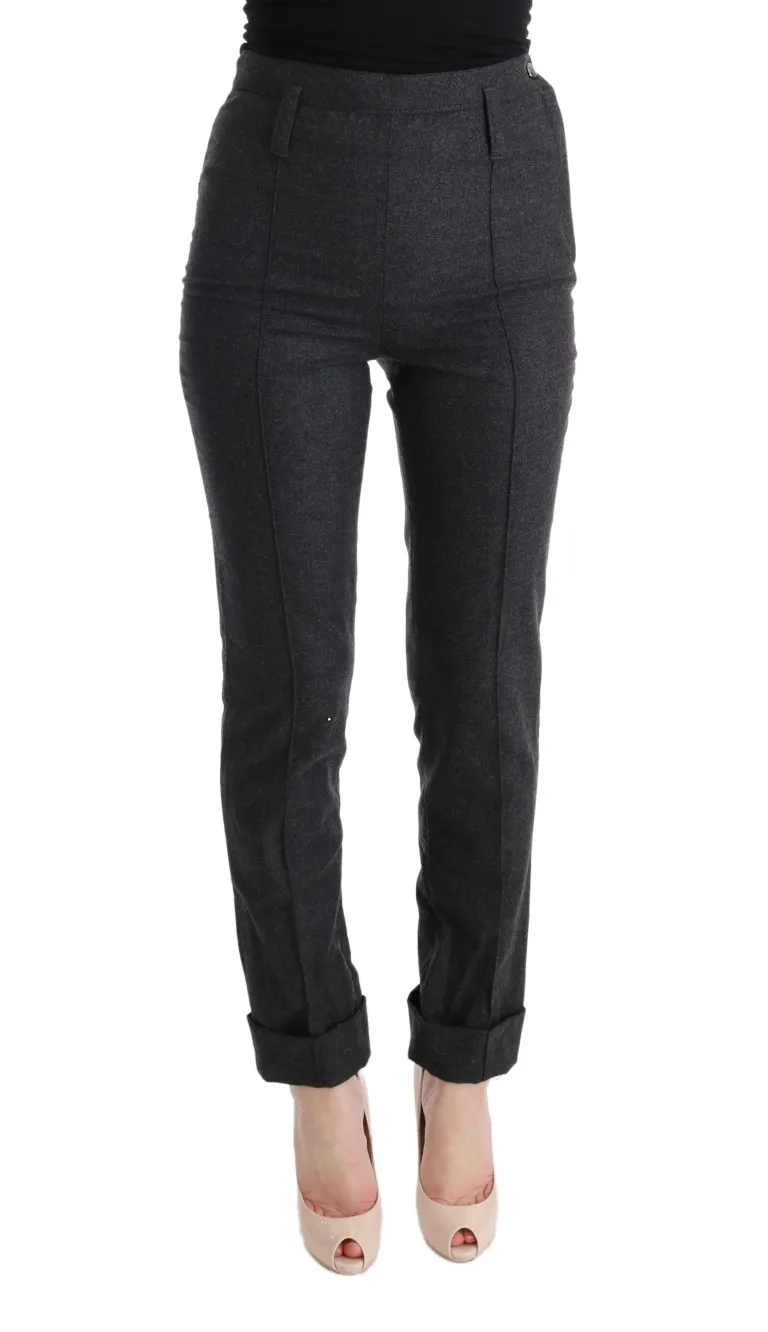 Ermanno Scervino Women's Chic Gray Casual Skinny Pants