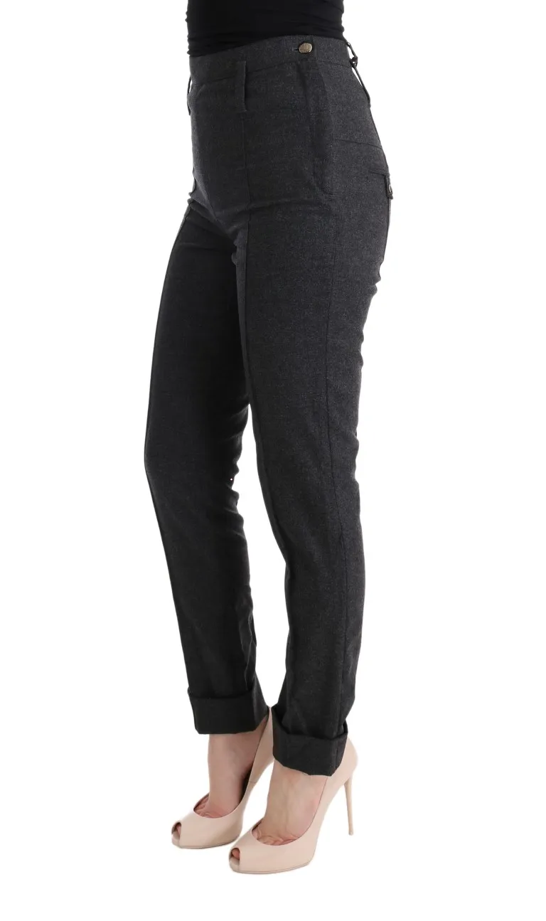 Ermanno Scervino Women's Chic Gray Casual Skinny Pants