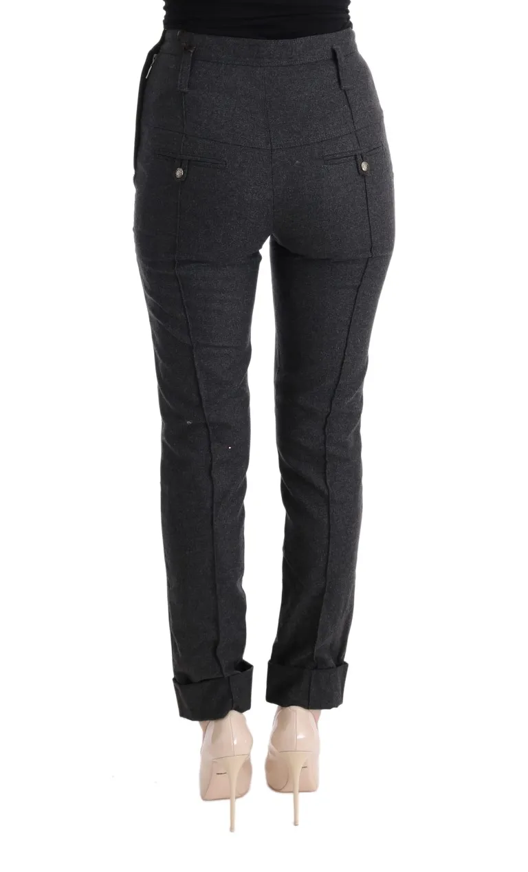 Ermanno Scervino Women's Chic Gray Casual Skinny Pants