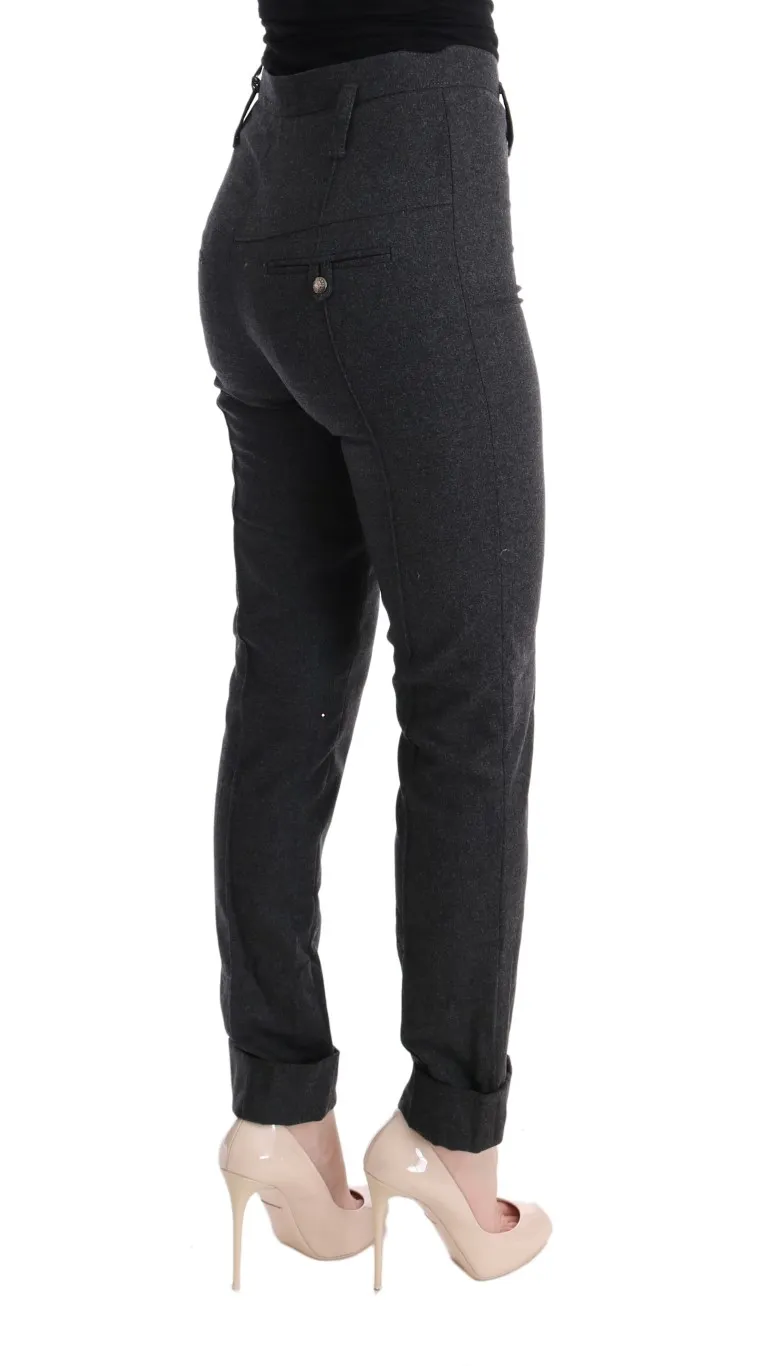 Ermanno Scervino Women's Chic Gray Casual Skinny Pants