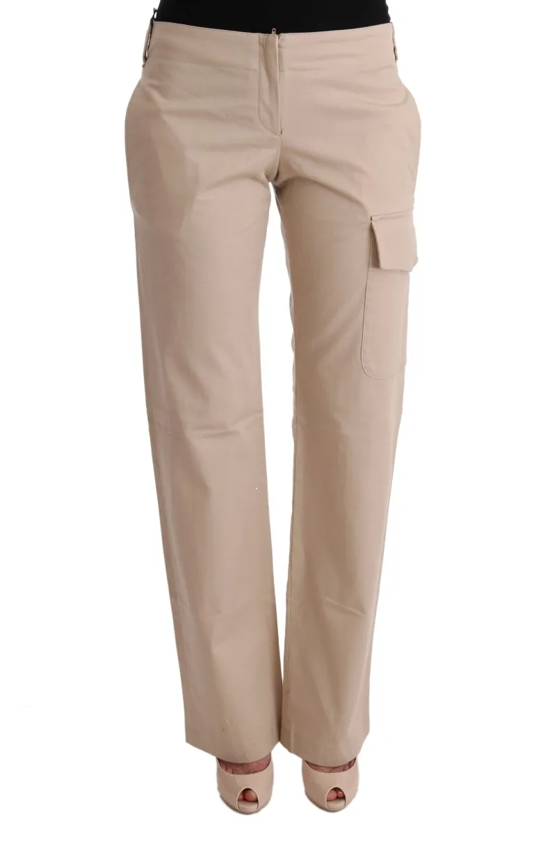 Ermanno Scervino Women's Chic Beige Cropped Pants - Regular Fit Elegance