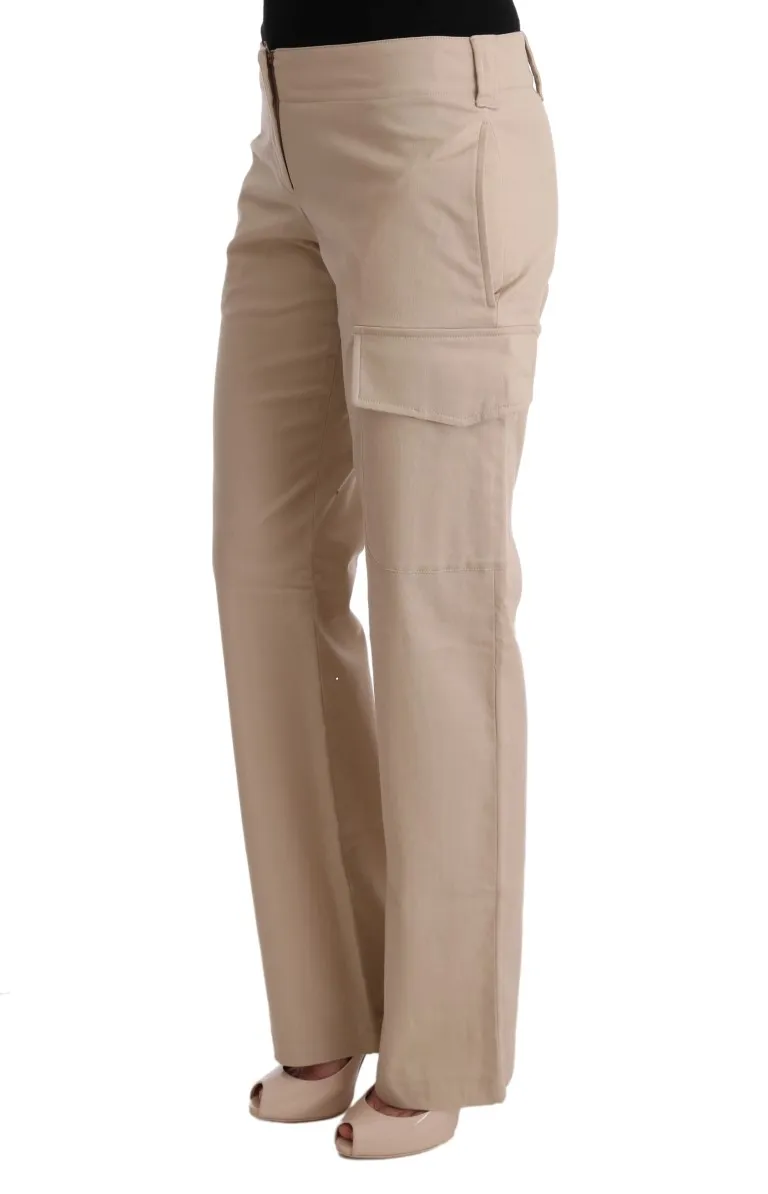 Ermanno Scervino Women's Chic Beige Cropped Pants - Regular Fit Elegance