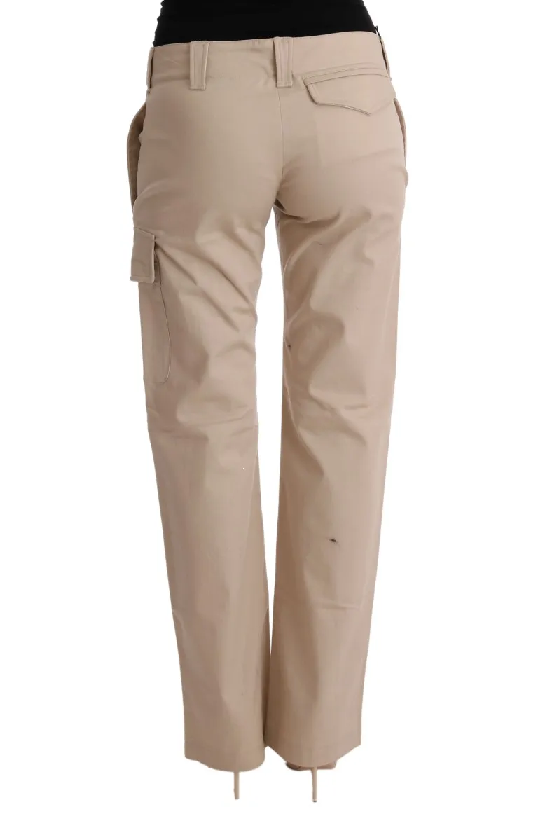 Ermanno Scervino Women's Chic Beige Cropped Pants - Regular Fit Elegance