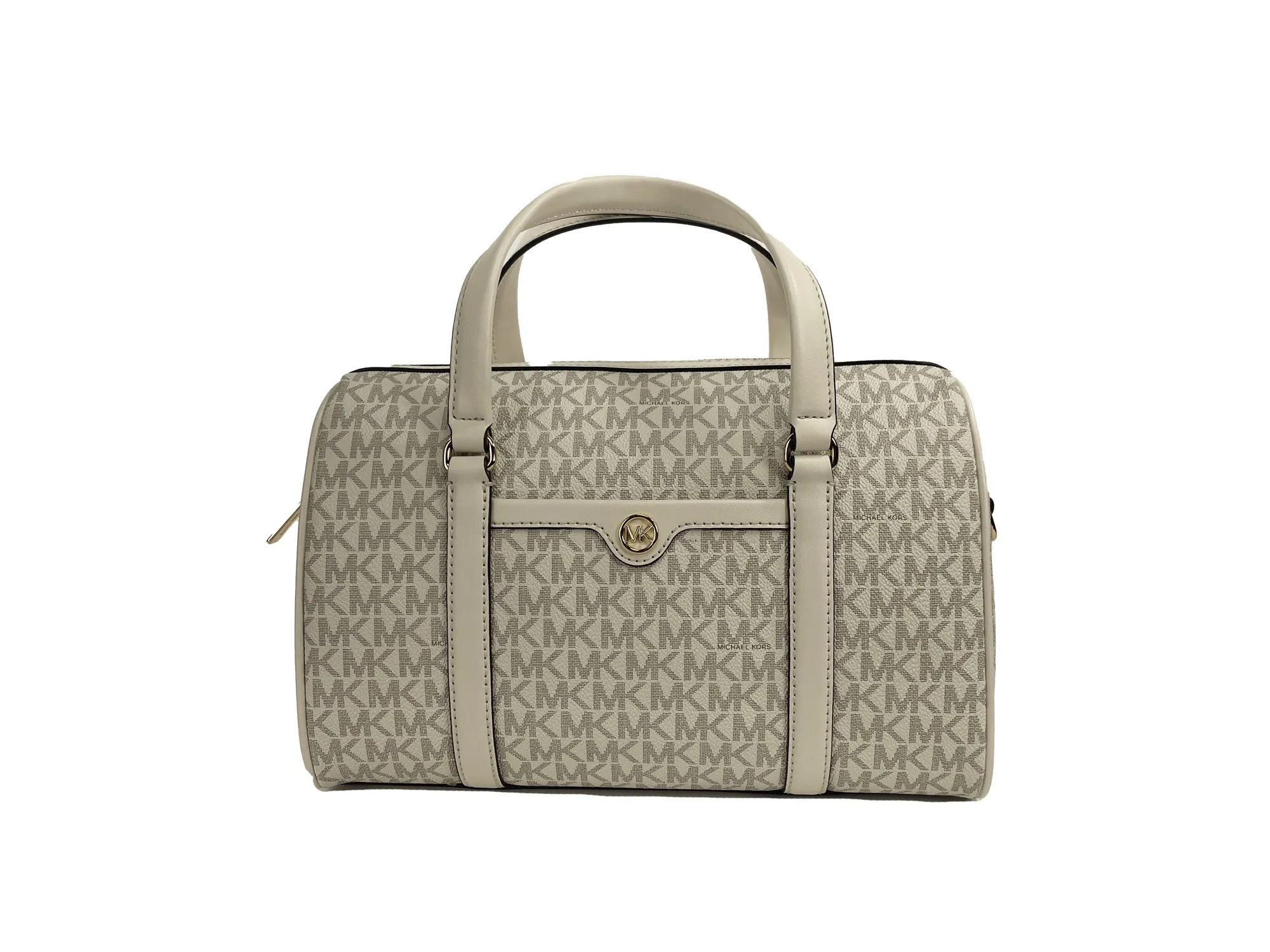 Michael Kors Women's Travel Medium Duffle Satchel Crossbody Bag Purse Cream