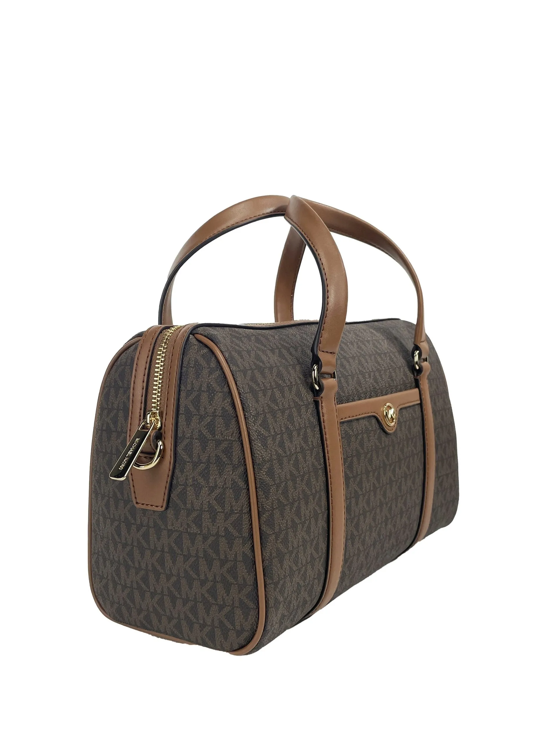 Michael Kors Women's Travel Medium Duffle Satchel Crossbody Bag Purse Brown