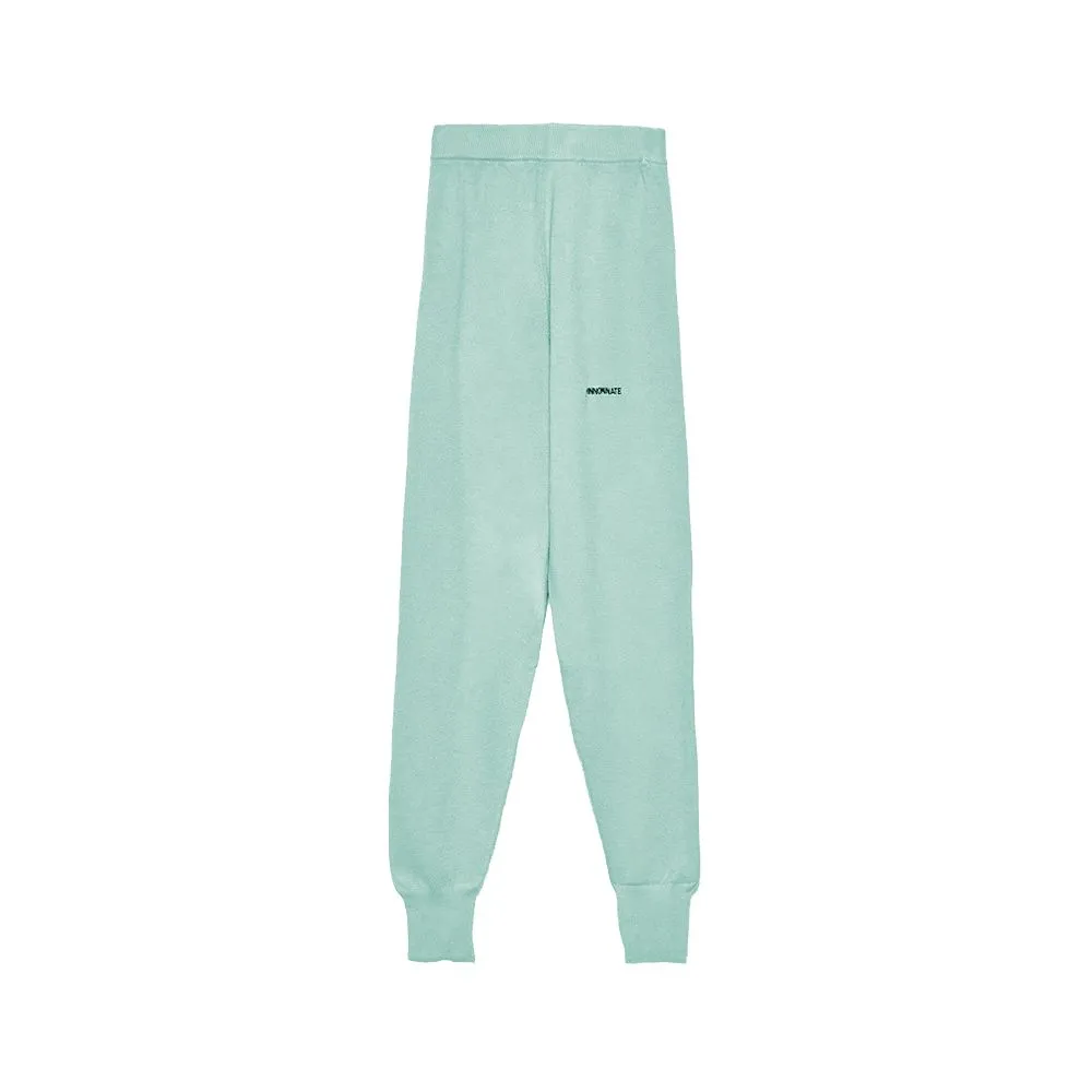 Hinnominate Women's Mint Green Wool Blend Tracksuit Trousers