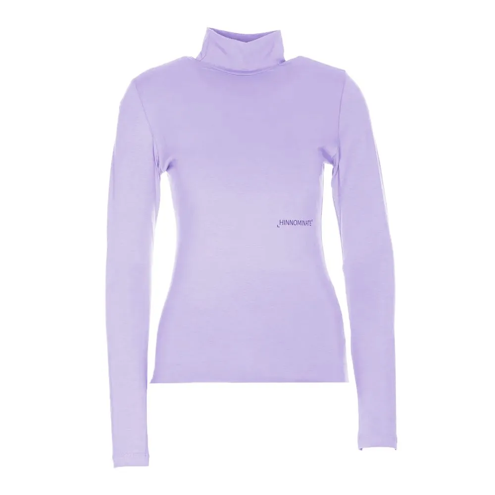 Hinnominate Women's Chic Purple Turtleneck Lightweight Sweater