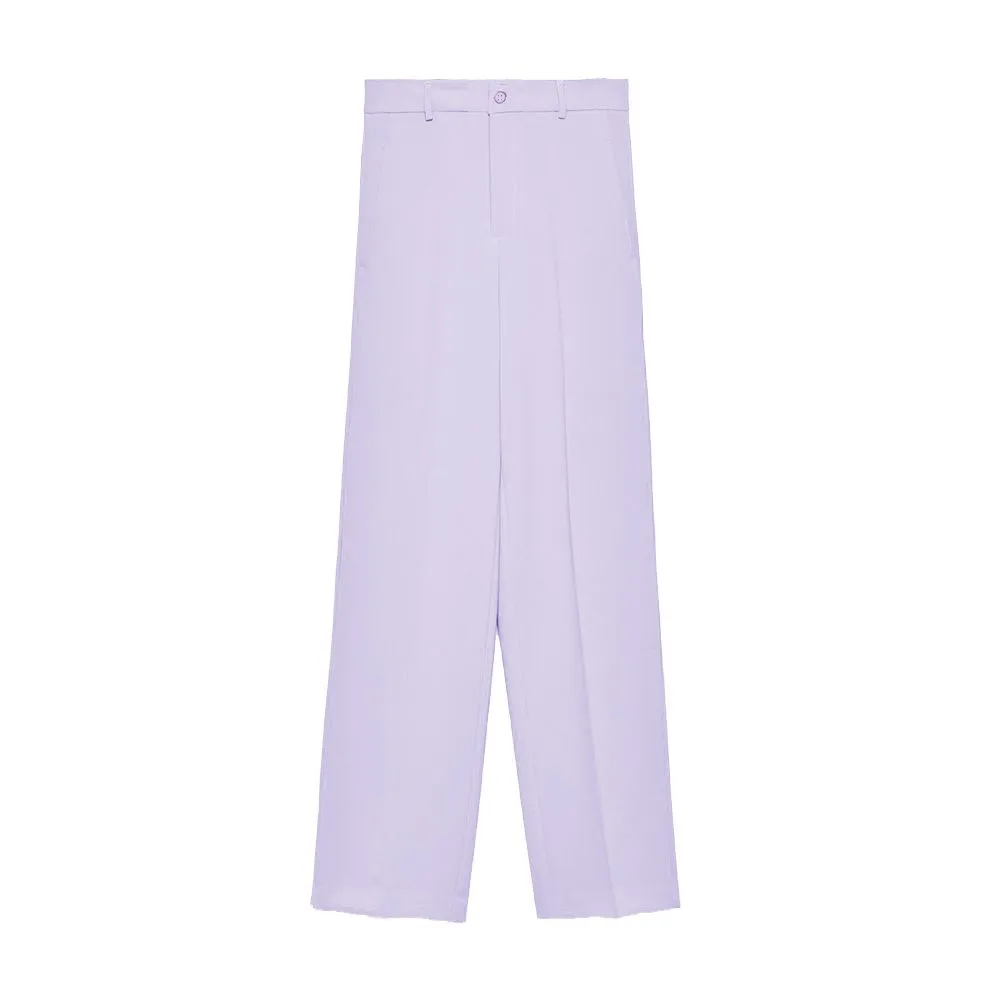Hinnominate Women's Elegant Purple Crepe Trousers for Women
