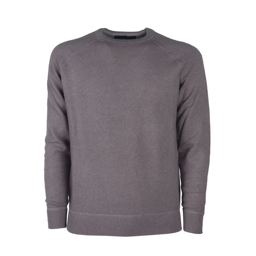 Emilio Romanelli Men's Gray Cashmere Men's Sweater
