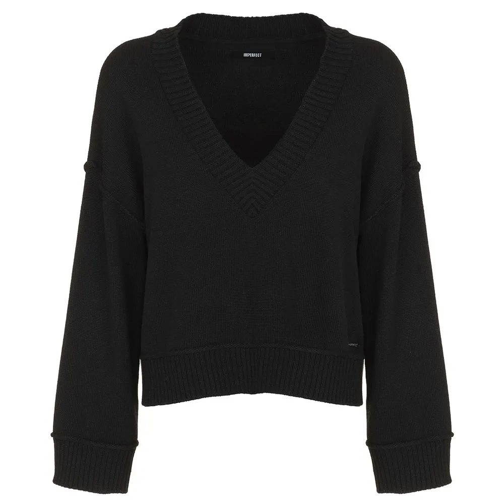 Imperfect Women's Classic V-Neck Wool Blend Sweater