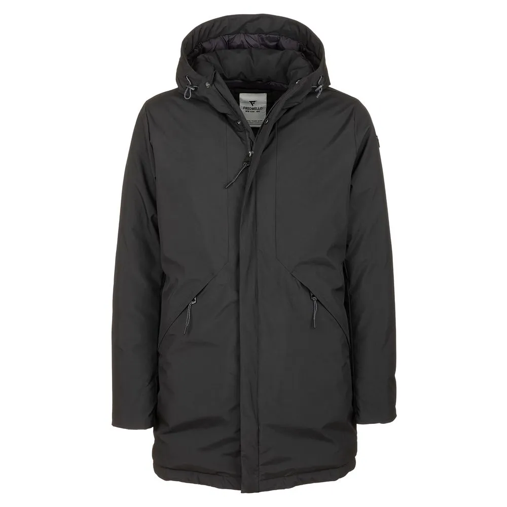 Fred Mello Men's Sleek Men's Tech Fabric Jacket with Hood