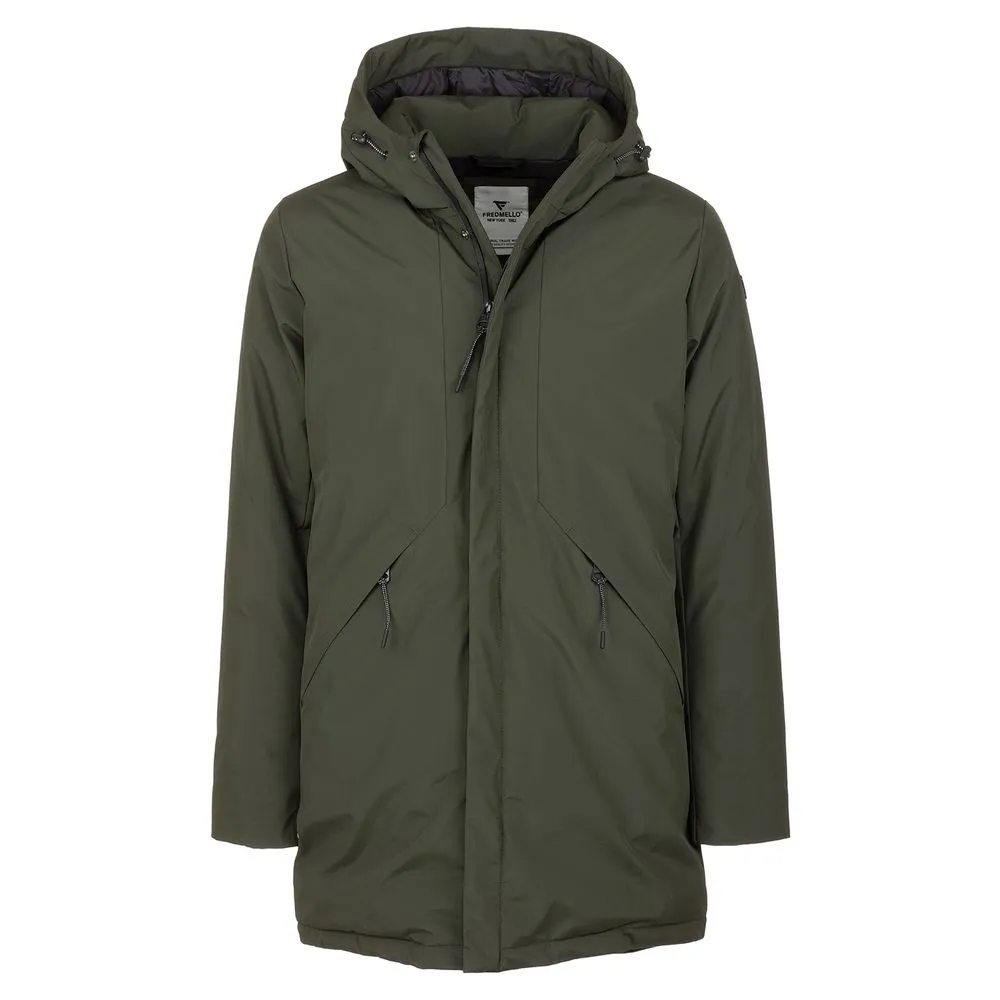 Fred Mello Men's Chic Green Technical Fabric Jacket