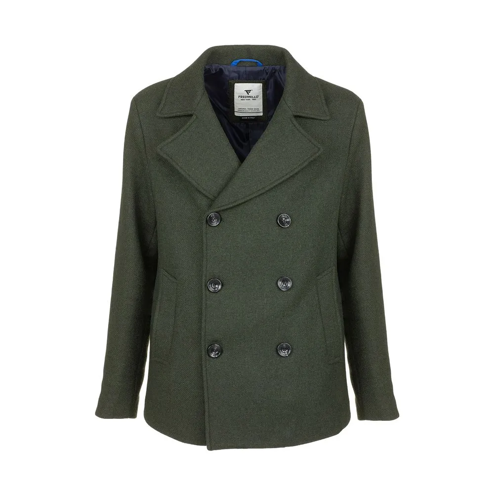 Fred Mello Men's Elegant Double-Breasted Short Coat