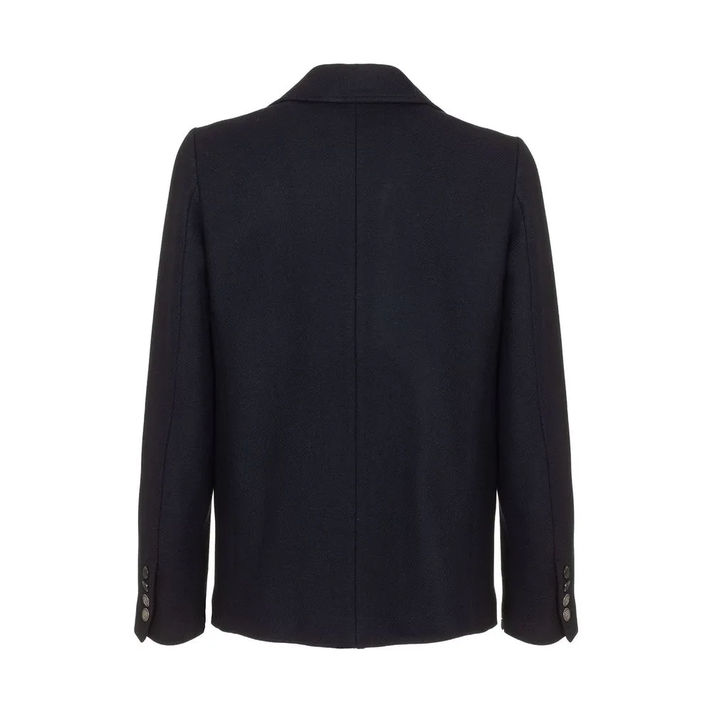 Fred Mello Men's Elegant Men's Short Wool Blend Coat