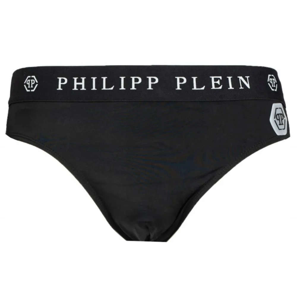 Philipp Plein Men's Black Polyamide Men's Swimwear