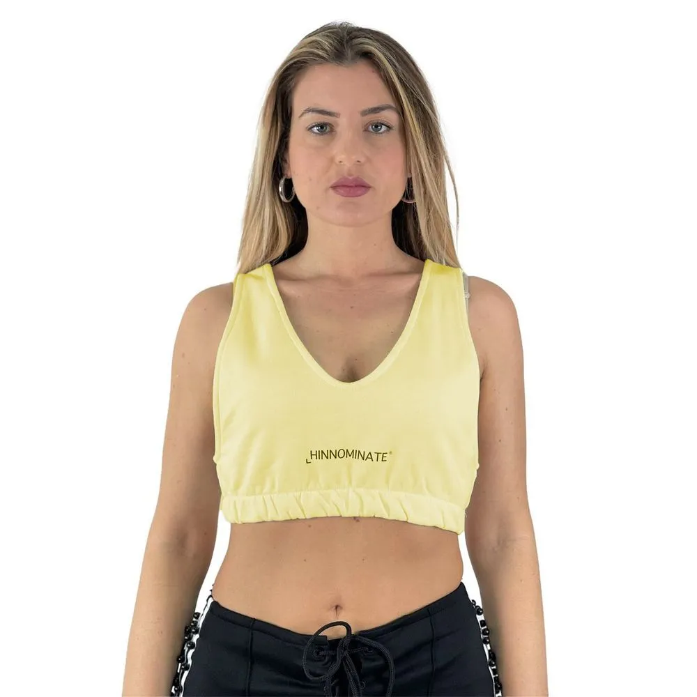 Hinnominate Women's Sunny Yellow Oversized Cotton Top