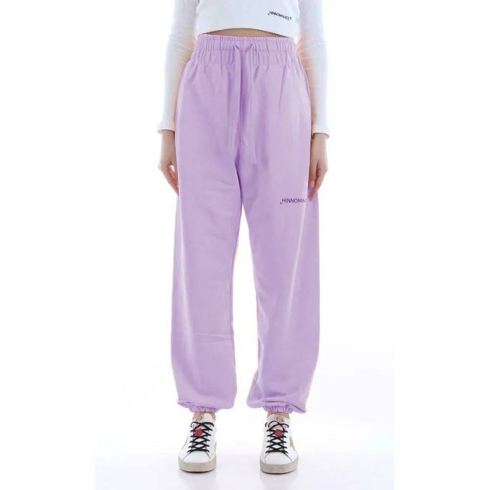 Hinnominate Women's Plush Cotton Sweatpants with Logo Detail