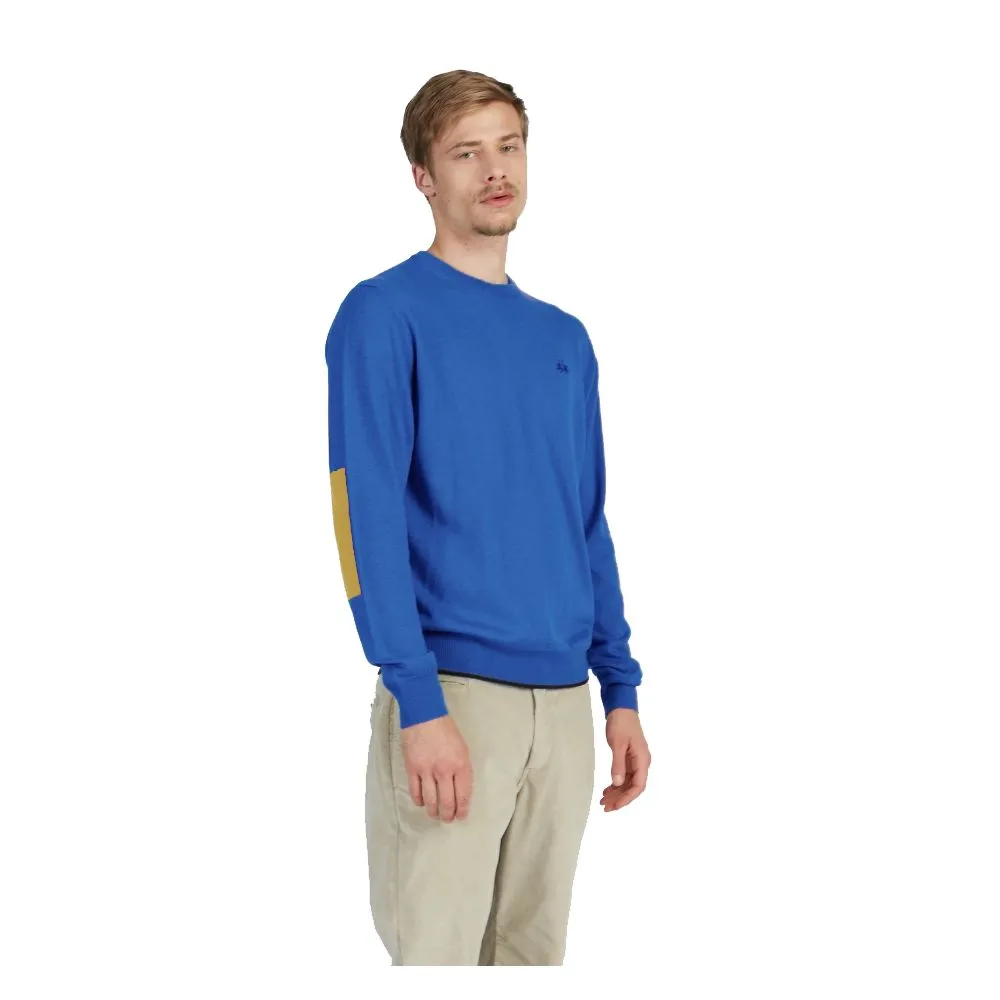La Martina Light Blue Cotton Men Sweater