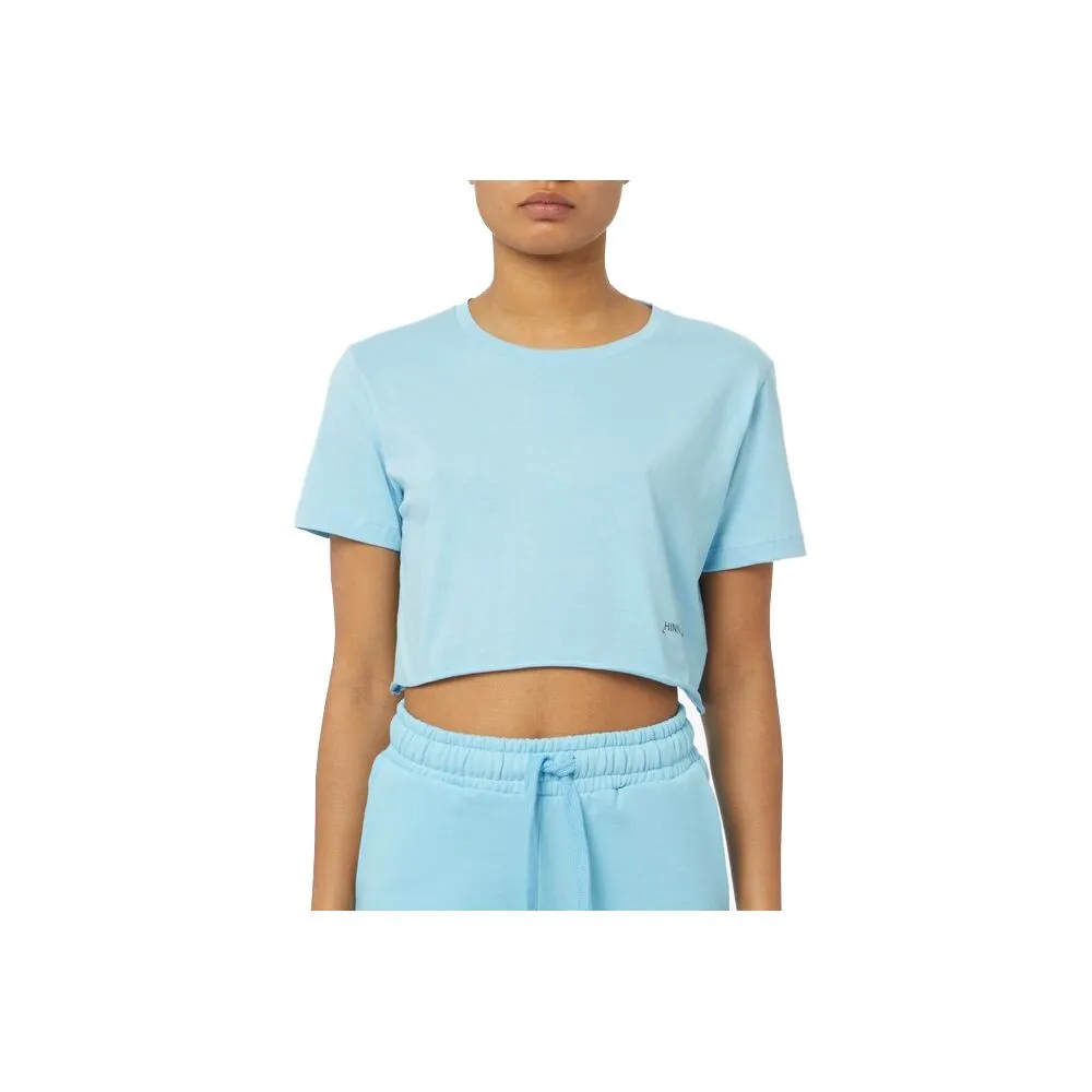 Hinnominate Women's Elegant Light Blue Cotton Tee