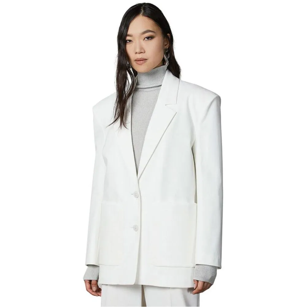 Patrizia Pepe Women's White Polyester Suits & Blazer