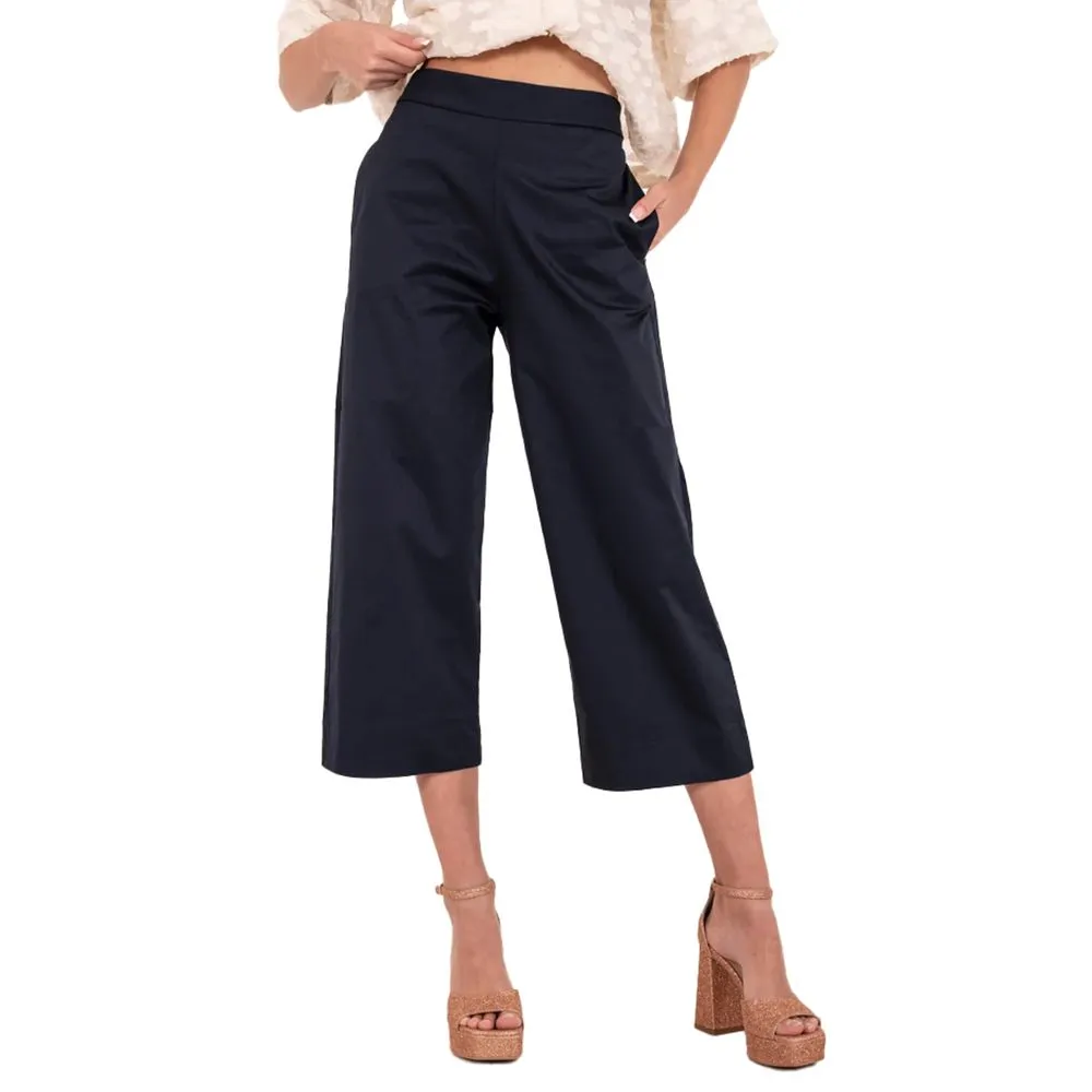 Alpha Studio Women's Blue Cotton Jeans & Pant