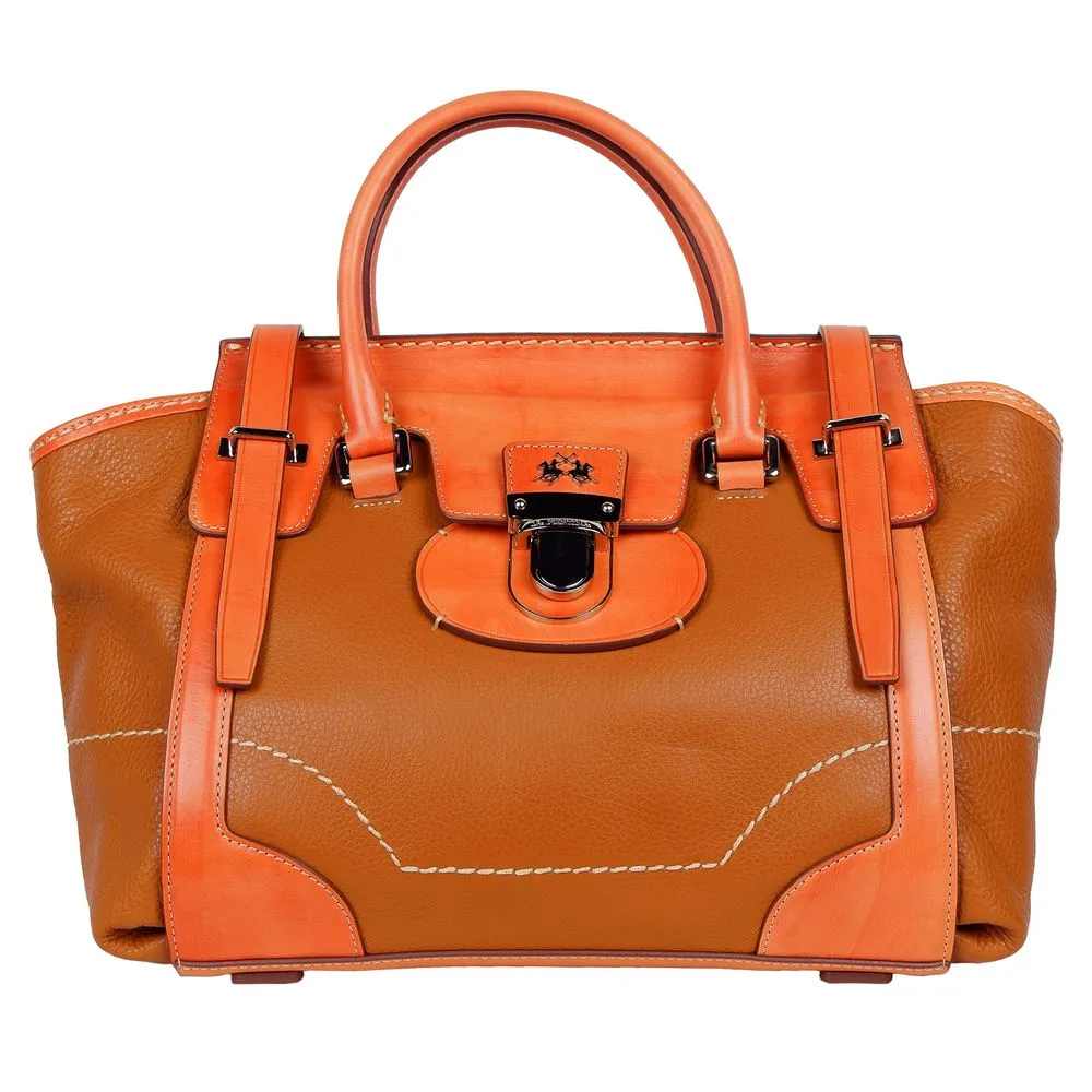 La Martina Women's Orange Leather Handbag
