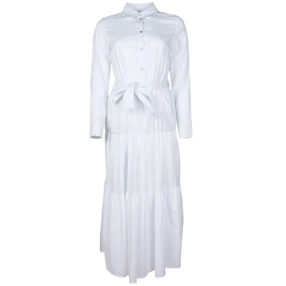 Alpha Studio Women's White Cotton Dress